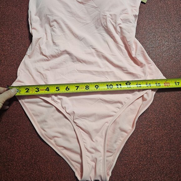 Cremieux Womens One Shoulder Bow Pink Swimsuit Sz L Pastel Barbiecore Soft Girl - Picture 11 of 14